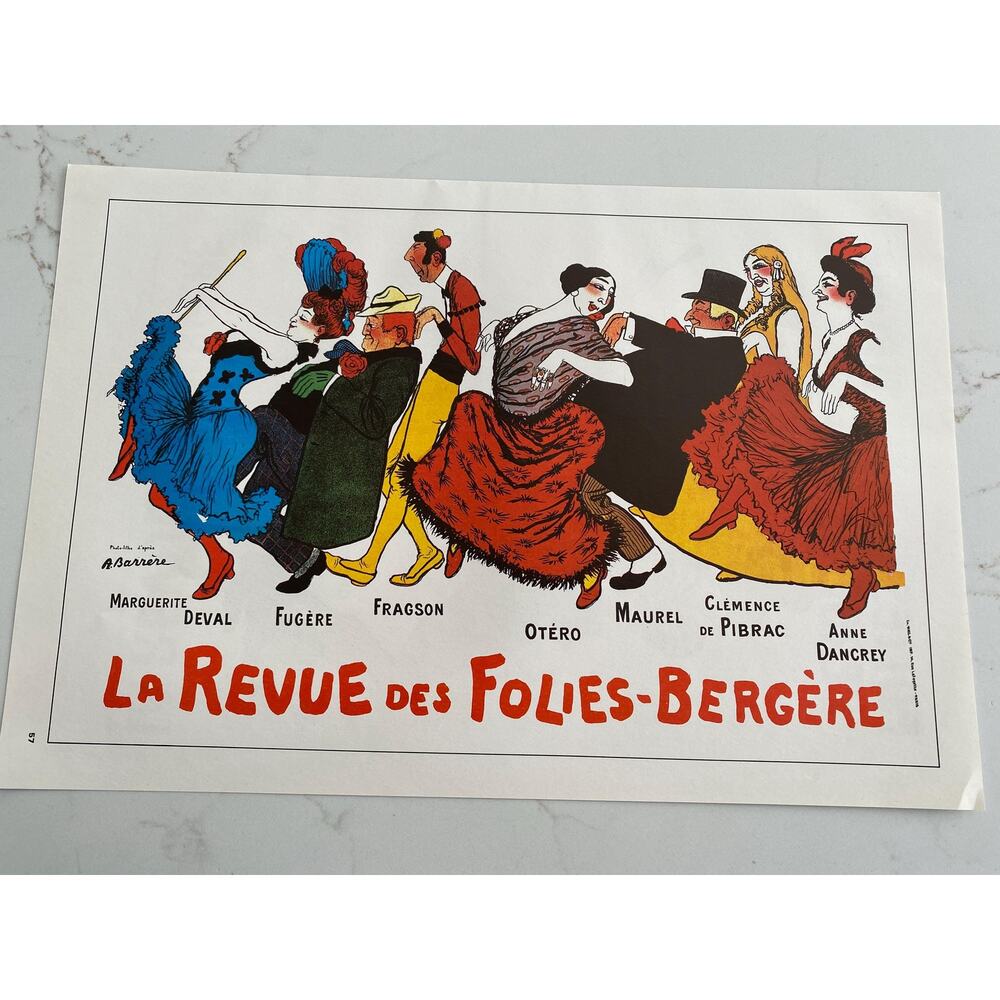 Folies Bergère, La Revue, Chevalier, Guerra, Music Hall Posters, Book Page,